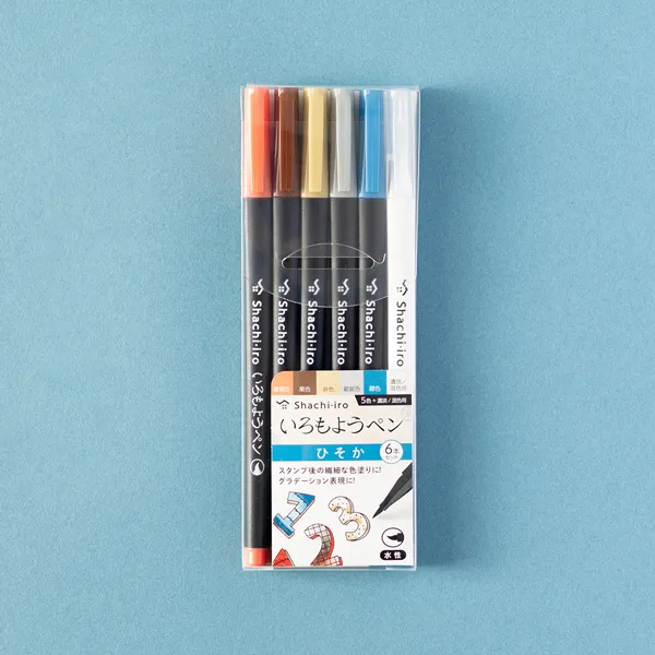 いろもようペン 6本セット ひそか