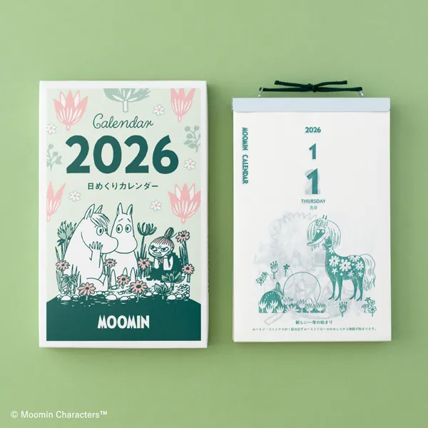 【2026年】 ムーミン 日めくりカレンダー / スタンド付 卓上・壁掛け 北欧 おしゃれ