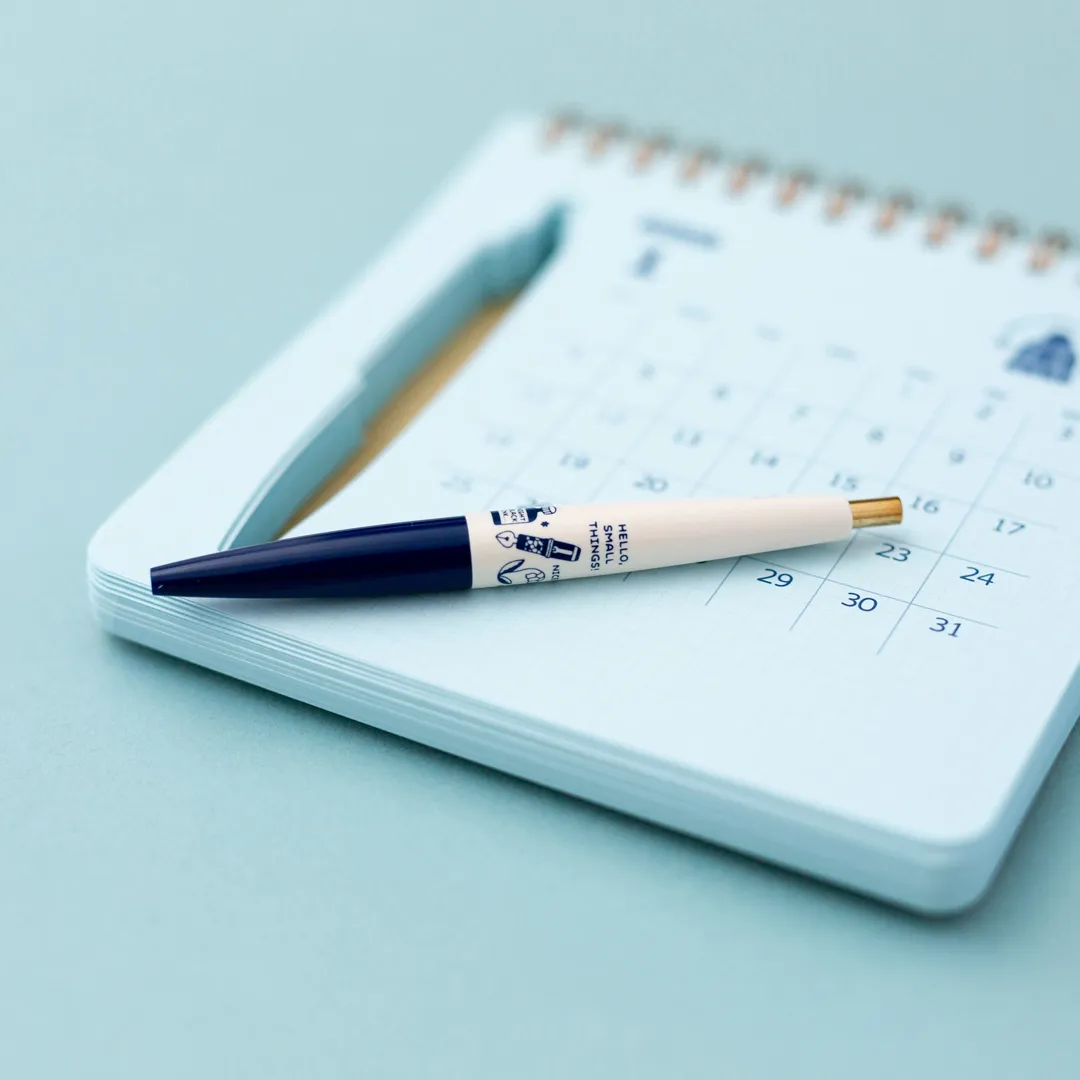 イラスト入りのペン付き