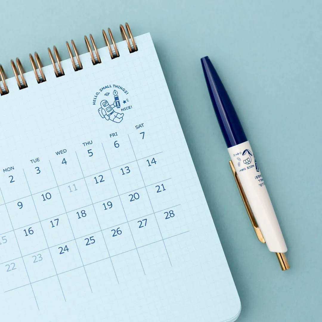 イラスト入りのペン付き