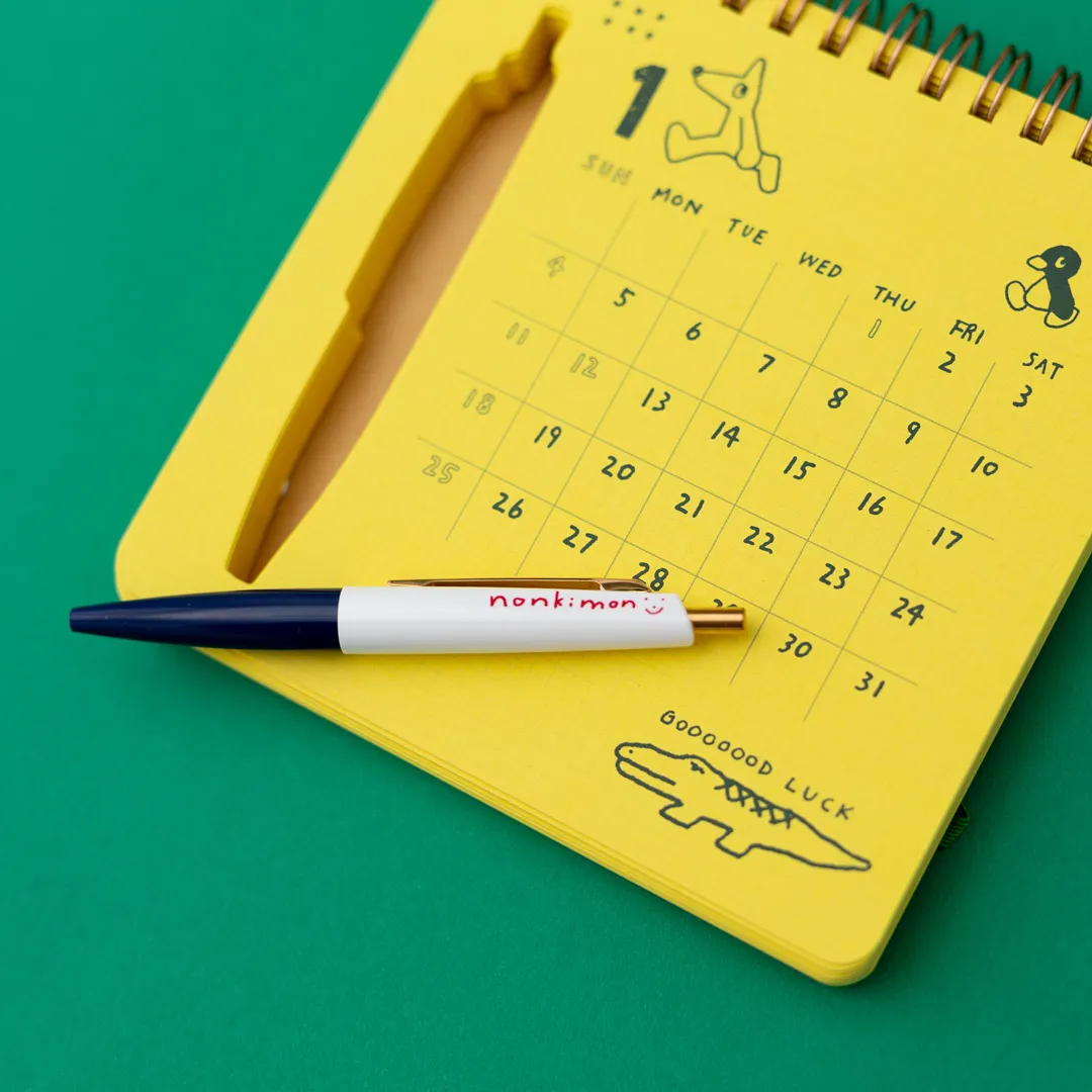 イラスト入りのペン付き