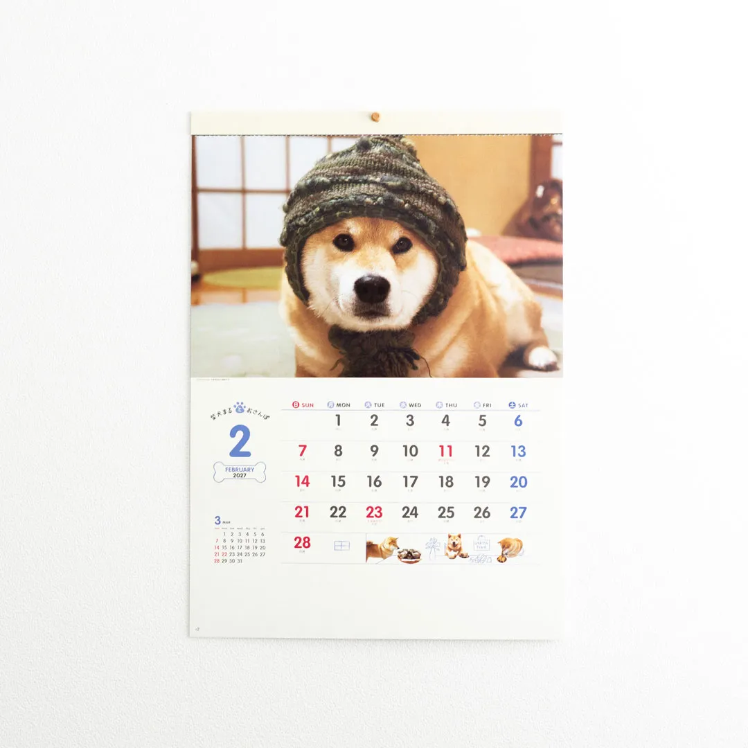 【2027年】柴犬まる 壁掛け 小