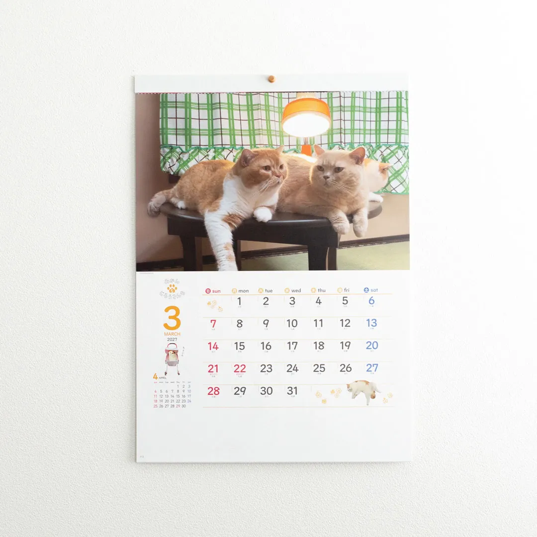 【2027年】ねこと生活 みかんとじろうさんち 壁掛け