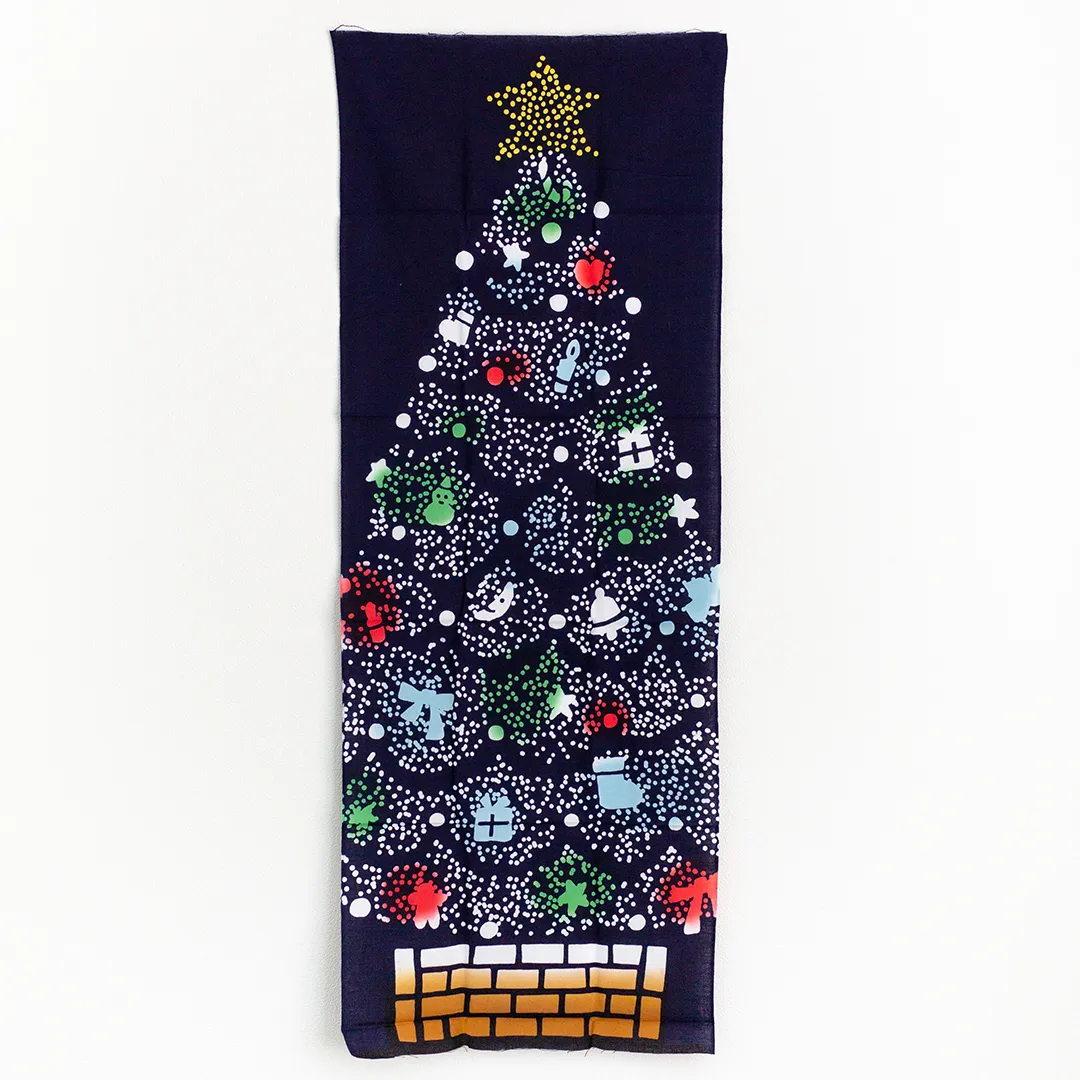 注染手ぬぐい「イルミネーション（紺）」 / かまわぬ クリスマス
