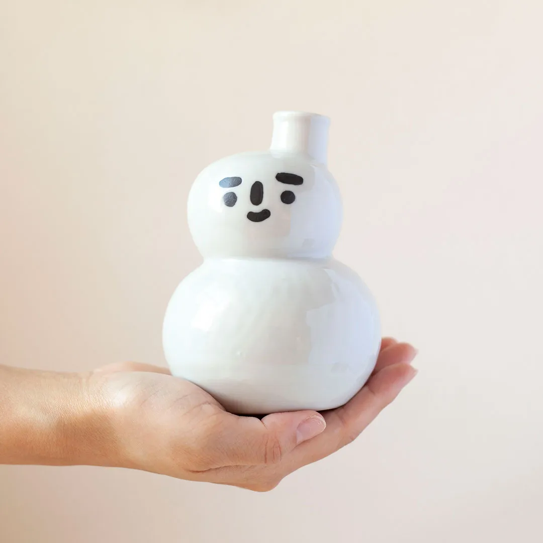 ゆきだるまとっくり（かわいい 徳利 おちょこ セット） / かまわぬ