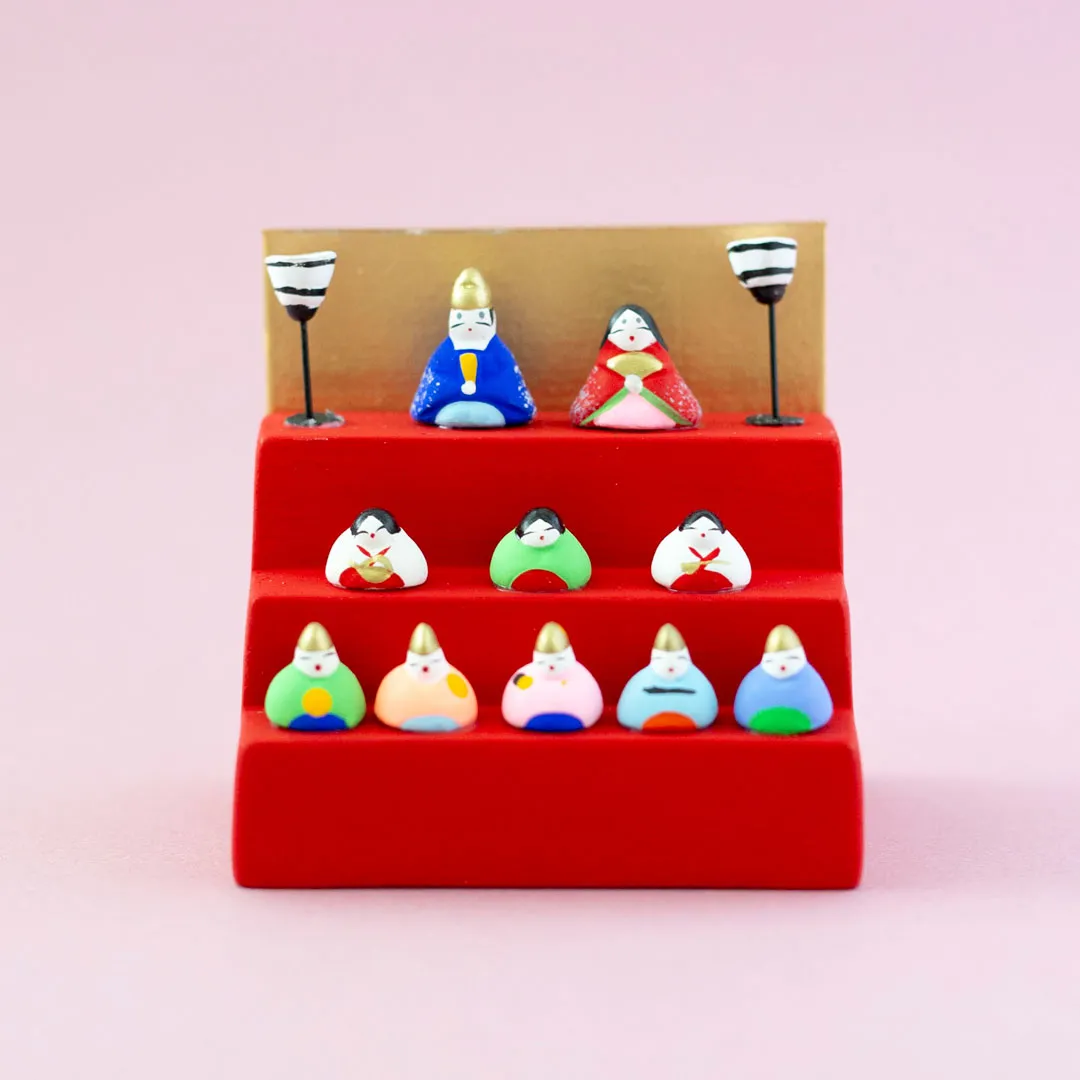 雛人形 龍虎作 豆雛段飾り オマケ付き 雛人形 龍虎作 豆雛段飾り