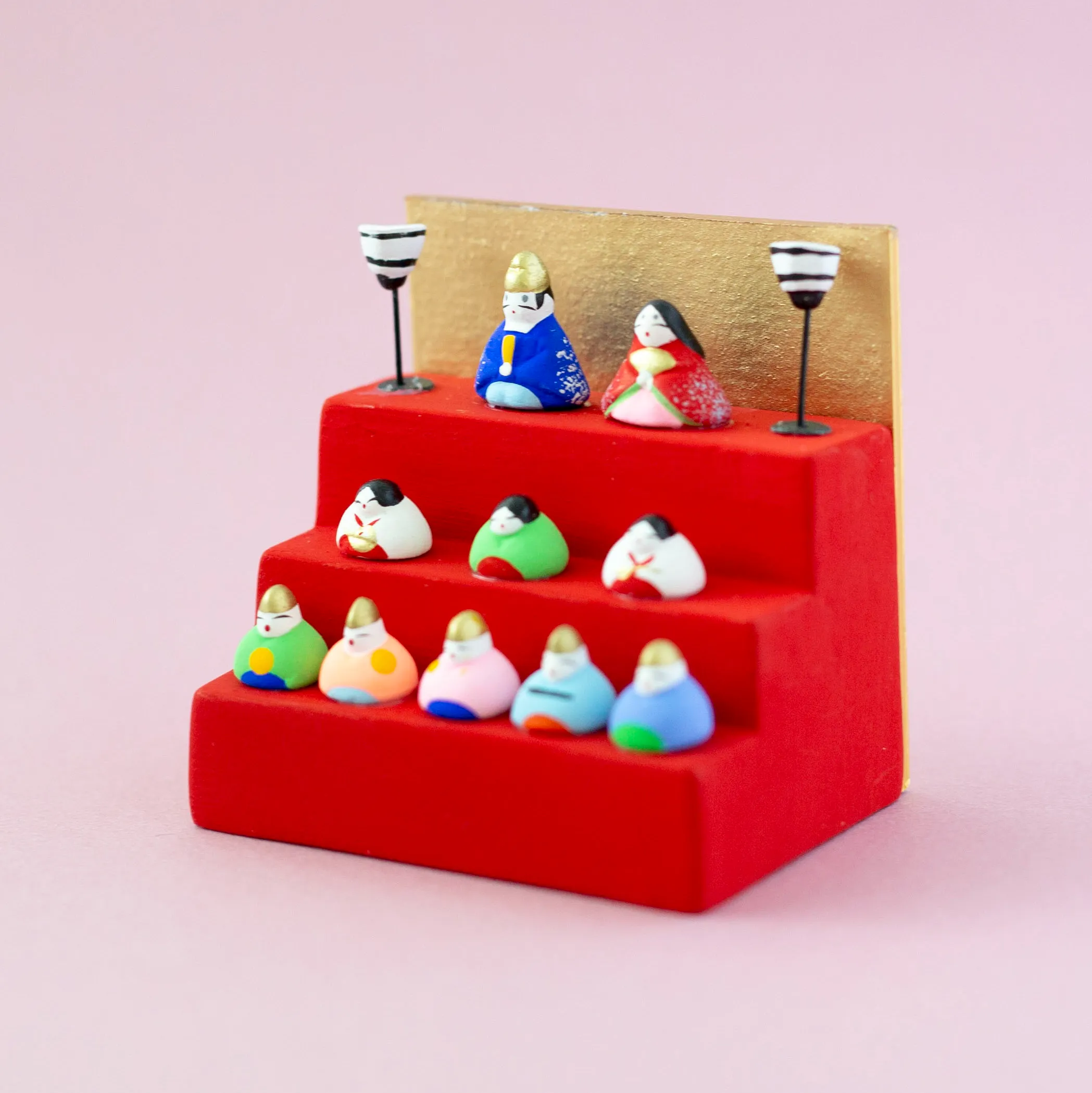 雛人形 豆雛段飾り十人揃い / かまわぬ コンパクト｜暦生活｜日本の