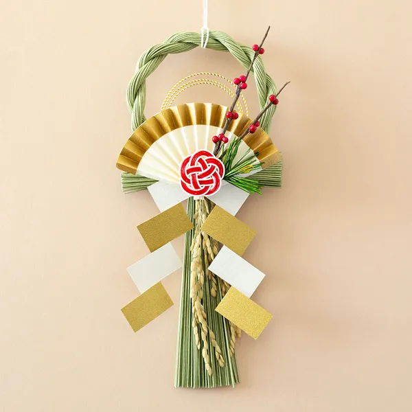 紙わら飾り 大 末広つぼみ梅松 / お正月 / かまわぬ