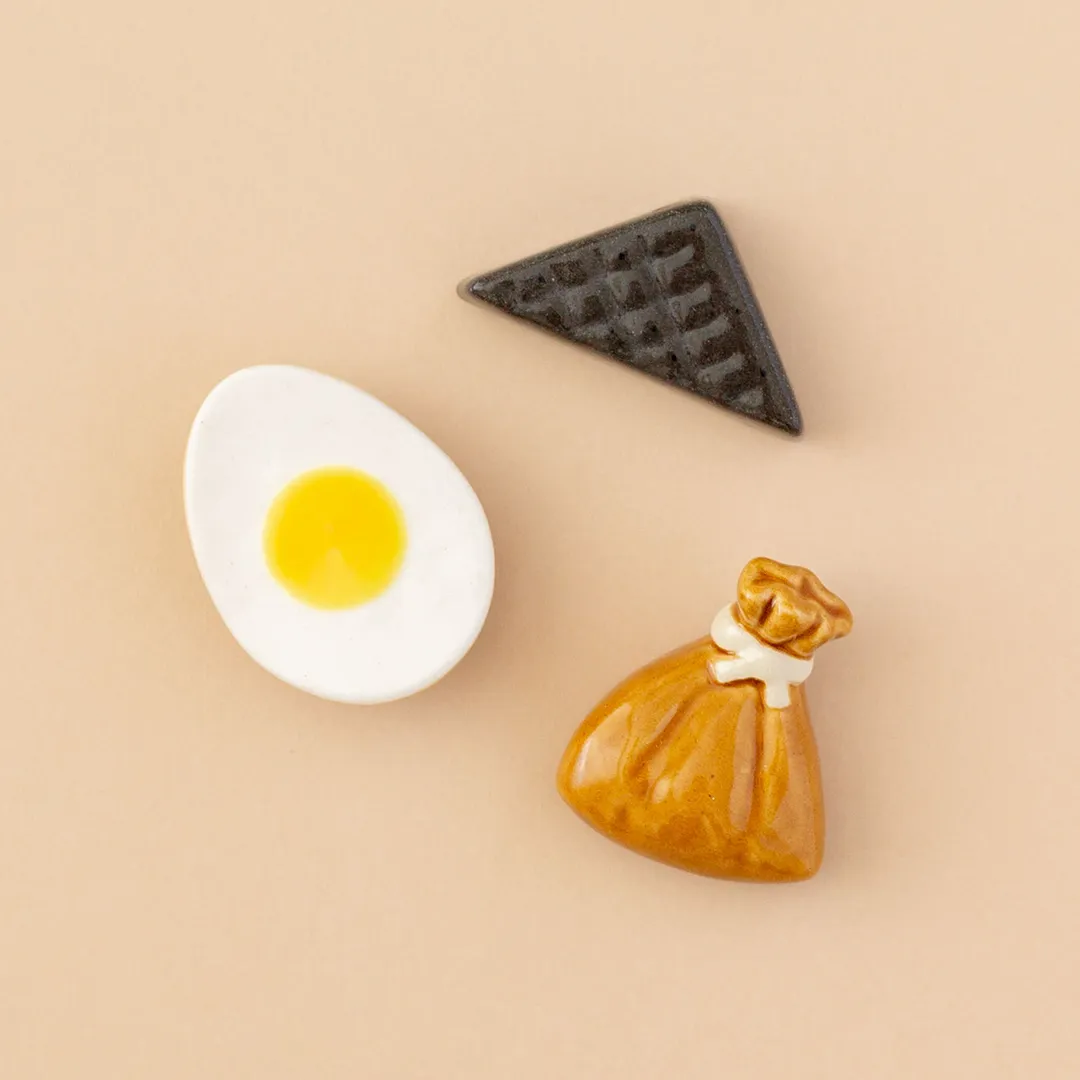 おでんの箸置きセット / 餅きんちゃく・こんにゃく・煮卵｜暦生活