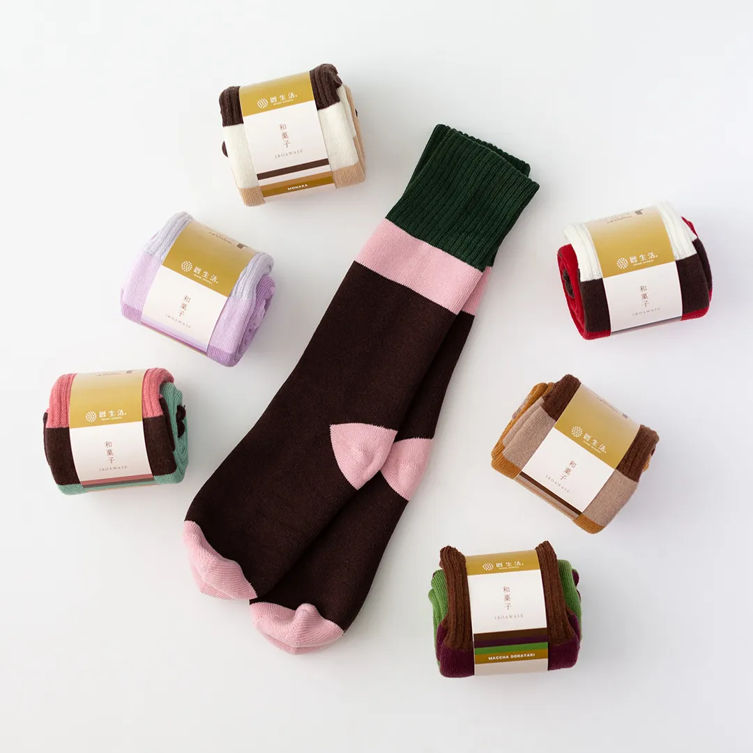 【暦生活オリジナル】和菓子IROAWASE靴下 / もっちりタイプ