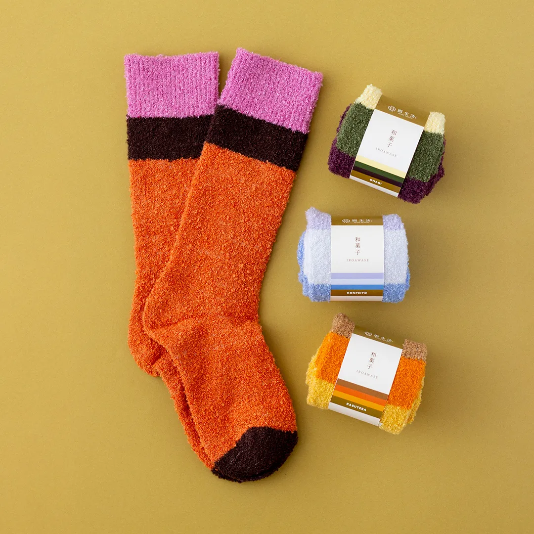 【暦生活オリジナル】和菓子IROAWASE靴下 / もこもこタイプ