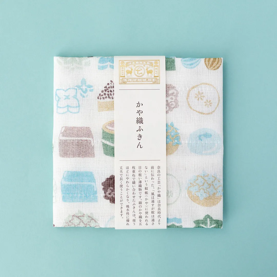 かや織ふきん　和菓子 夏